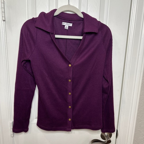 FreeAssembly Women's Open V-Neck Collared Cardigan, Lightweight - Picture 1 of 5